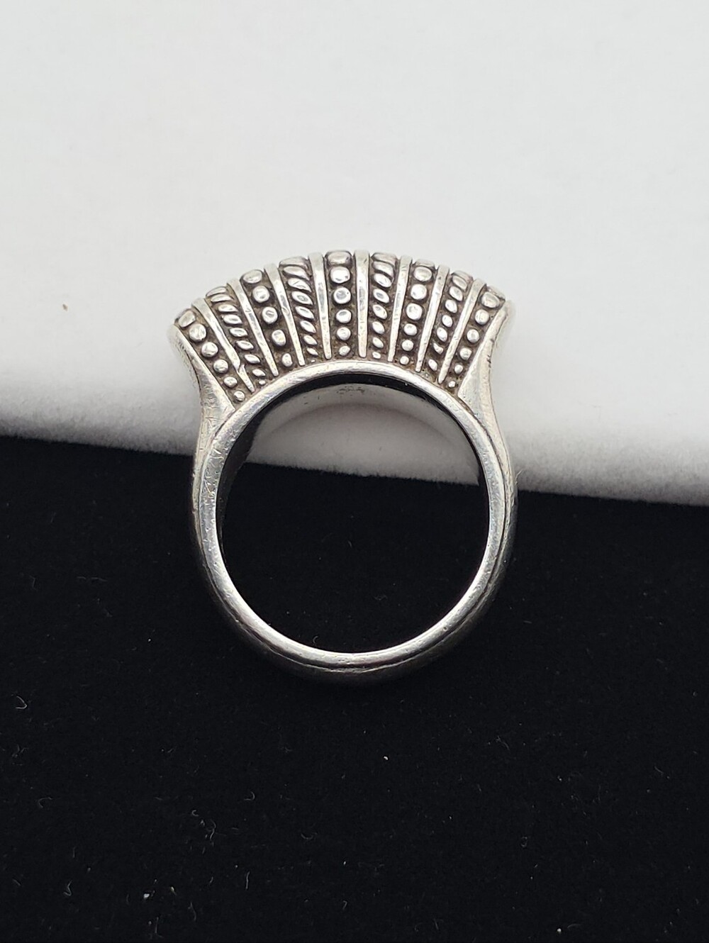 Vintage Solid 925 Sterling Silver Brighton High Dome Statement Ring 7 Boho Bali